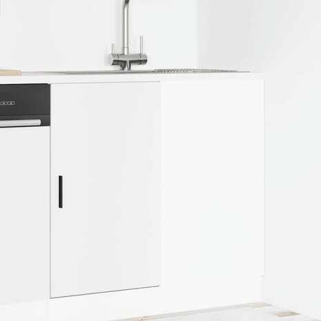 Spoelbakonderkast bewerkt hout wit 3