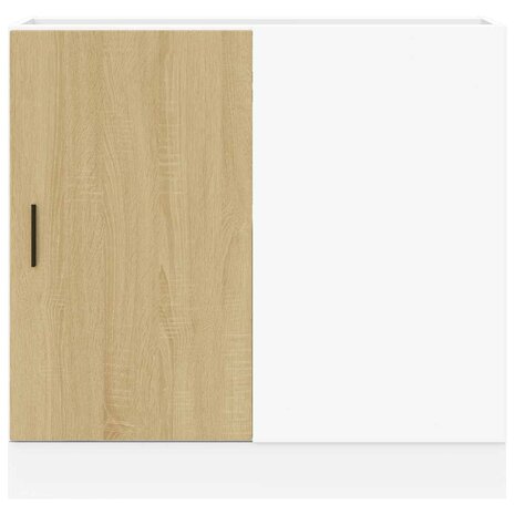 Spoelbakonderkast bewerkt hout sonoma eikenkleurig 5