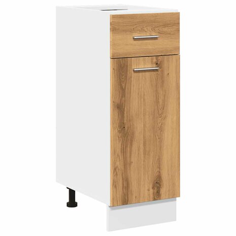 Onderkast met lade 30x46x81,5 cm bewerkt hout artisanaal eiken 2