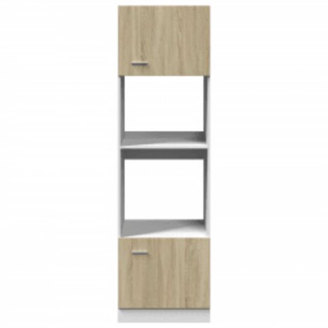 Magnetronkast 60x57x207 cm spaanplaat sonoma eikenkleurig 5