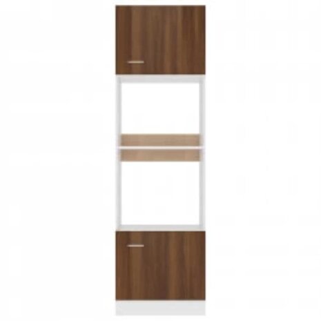 Magnetronkast 60x57x207 cm bewerkt hout bruin eikenkleur 5