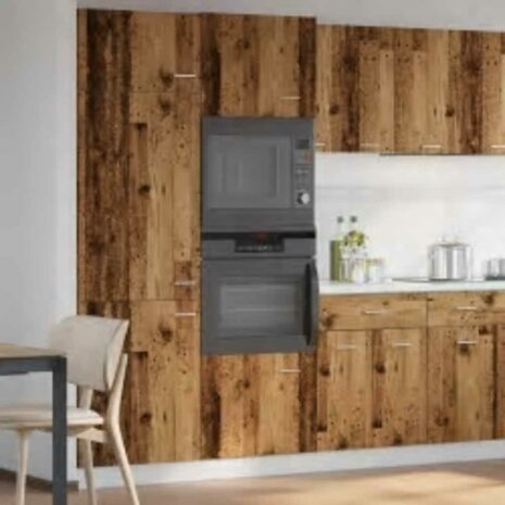 Magnetronkast 60x57x207 cm bewerkt hout oud houtkleurig 1