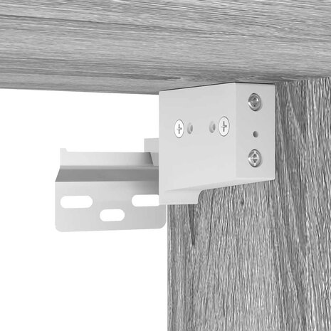 Hangkast 20x29,5x60 cm bewerkt hout grijs sonoma eikenkleurig 8