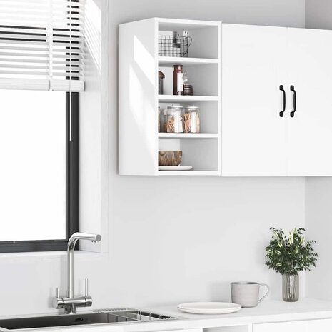 Hangkast 30x29,5x60 cm bewerkt hout wit 3