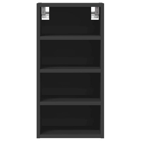 Hangkast 30x29,5x60 cm bewerkt hout zwart 4