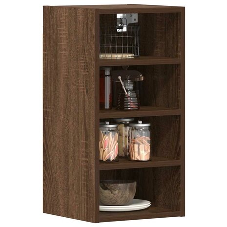 Hangkast 30x29,5x60 cm bewerkt hout bruin eikenkleur 1