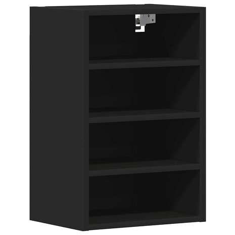 Hangkast 40x29,5x60 cm bewerkt hout zwart 2