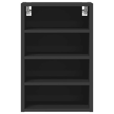 Hangkast 40x29,5x60 cm bewerkt hout zwart 4