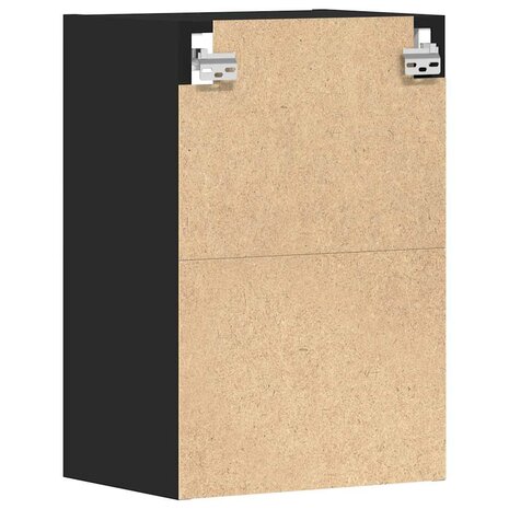 Hangkast 40x29,5x60 cm bewerkt hout zwart 6