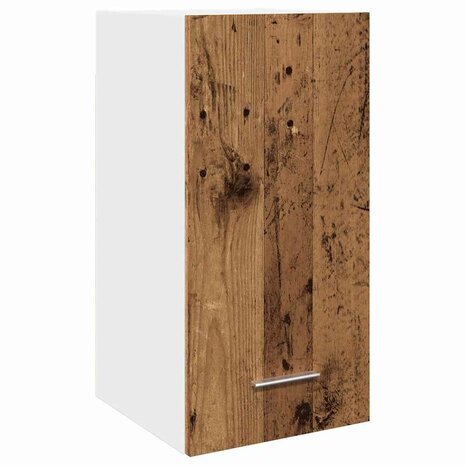 Hangkast 30x31x60 cm bewerkt hout oud houtkleurig 2