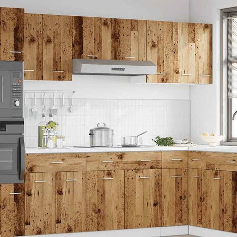 Hangkast 30x31x60 cm bewerkt hout oud houtkleurig 3