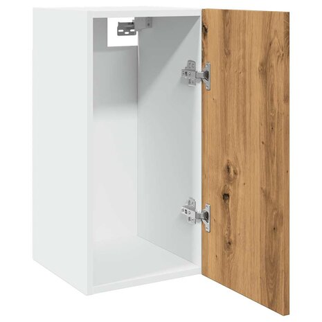 Hangkast 30x31x60 cm bewerkt hout artisanaal eikenkleur 5