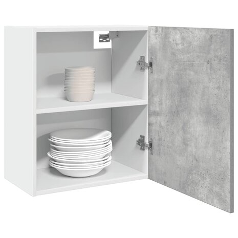 Hangkast 50x31x60 cm bewerkt hout betongrijs 1