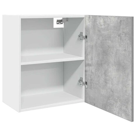 Hangkast 50x31x60 cm bewerkt hout betongrijs 5