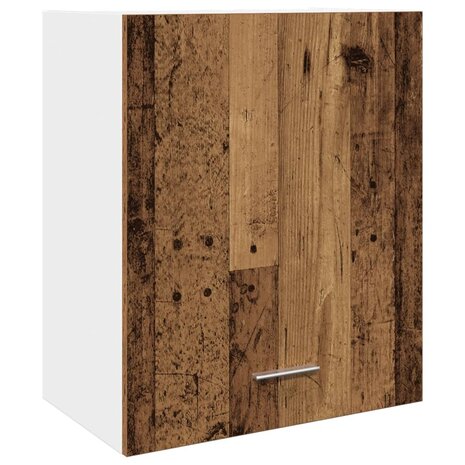 Hangkast 50x31x60 cm bewerkt hout oud houtkleurig 2