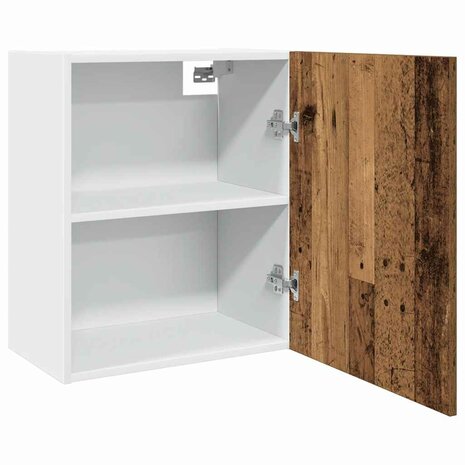 Hangkast 50x31x60 cm bewerkt hout oud houtkleurig 5