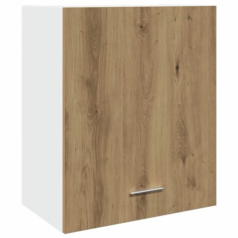 Hangkast 50x31x60 cm bewerkt hout artisanaal eikenkleur 2