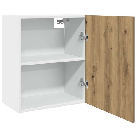 Hangkast 50x31x60 cm bewerkt hout artisanaal eikenkleur 5