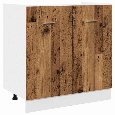 7-delige Keukenkastenset bewerkt hout oud houtkleurig 4