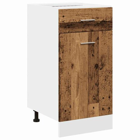 7-delige Keukenkastenset bewerkt hout oud houtkleurig 5