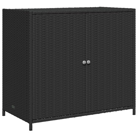 Tuinkast 83x45x76 cm poly rattan zwart 2