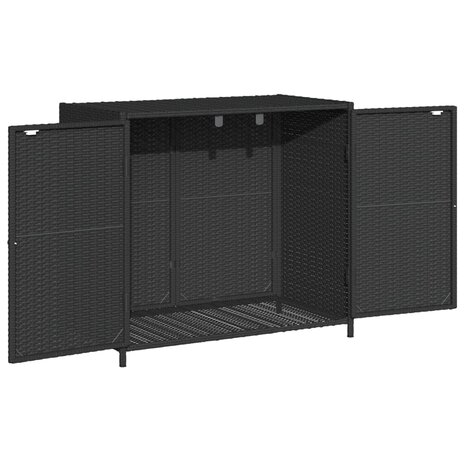 Tuinkast 83x45x76 cm poly rattan zwart 6