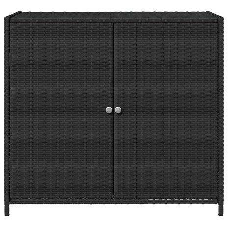 Tuinkast 83x45x76 cm poly rattan zwart 7