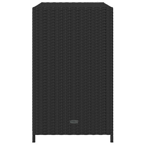 Tuinkast 83x45x76 cm poly rattan zwart 8