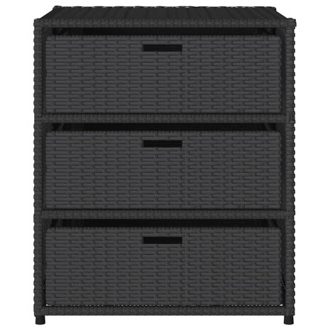 Tuinkast 55x59x69 cm poly rattan zwart 7