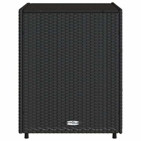 Tuinkast 55x59x69 cm poly rattan zwart 8