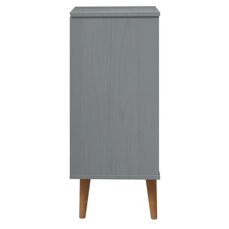 Ladekast MOLDE 40x35x82 cm massief grenenhout grijs 6