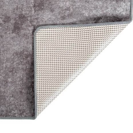 Vloerkleed wasbaar anti-slip 120x170 cm grijs 2