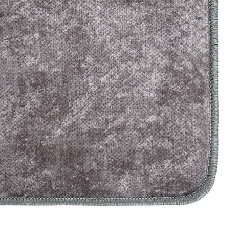 Vloerkleed wasbaar anti-slip 120x170 cm grijs 4