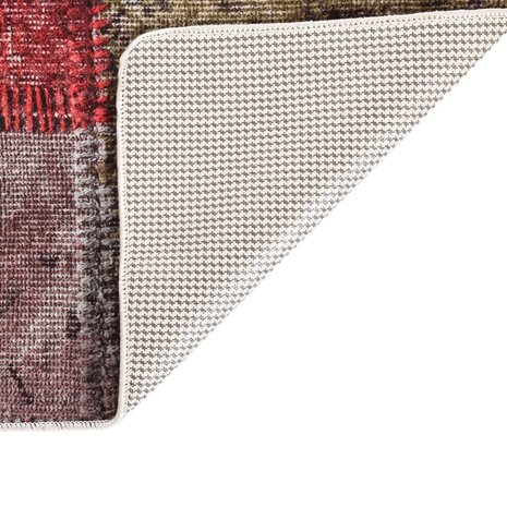 Vloerkleed wasbaar anti-slip 150x230 cm patchwork meerkleurig 2