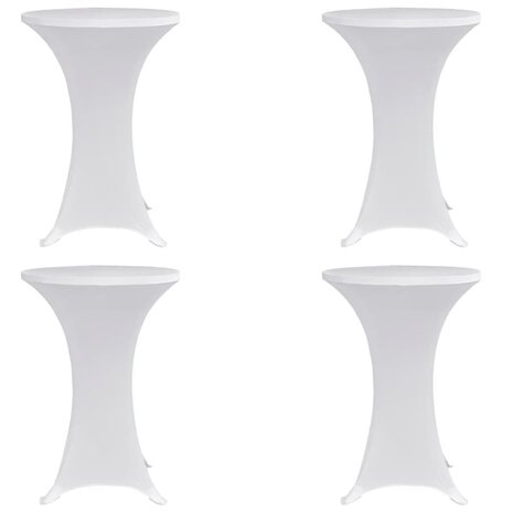Statafelhoes 4 st stretch Ø70 cm wit 1