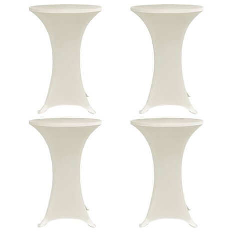 Statafelhoes 4 st stretch Ø60 cm crème 1