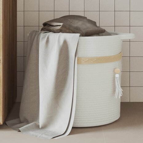 Opbergmand Ø 38x36 cm katoen wit 1