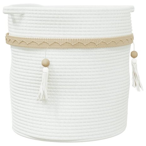 Opbergmand Ø 38x36 cm katoen wit 2