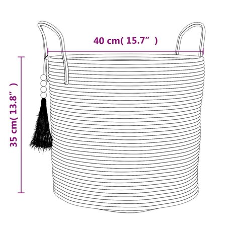Opbergmand Ø 40x35 cm katoen bruin 8