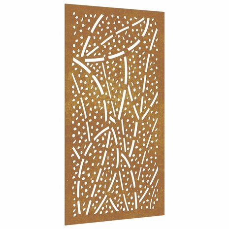 Wanddecoratie tuin bladontwerp 105x55 cm cortenstaal 2