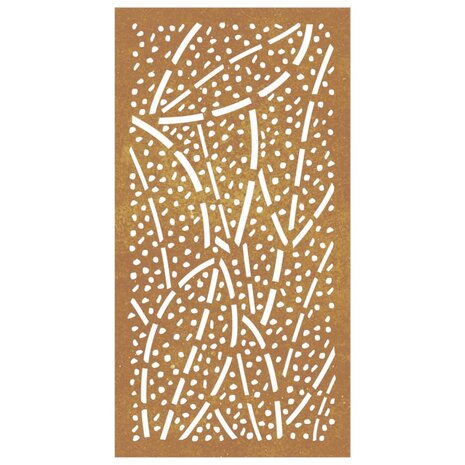 Wanddecoratie tuin bladontwerp 105x55 cm cortenstaal 4