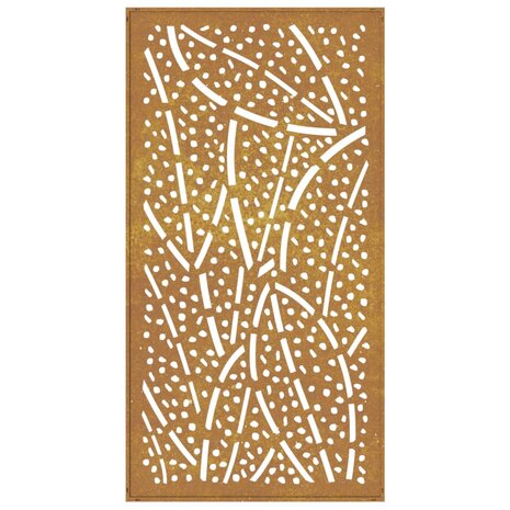 Wanddecoratie tuin bladontwerp 105x55 cm cortenstaal 5