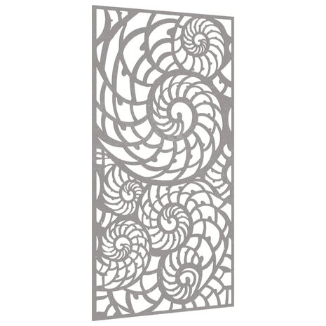 Wanddecoratie tuin schelpenontwerp 105x55 cm cortenstaal 3
