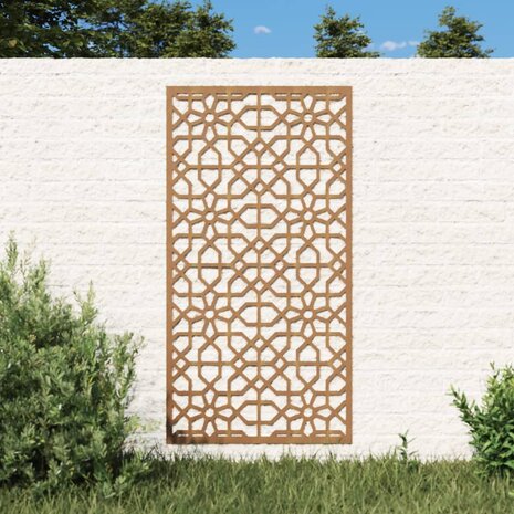 Wanddecoratie tuin Moors ontwerp 105x55 cm cortenstaal 1