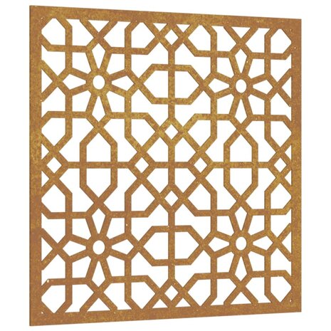 Wanddecoratie tuin Moors ontwerp 55x55 cm cortenstaal 2