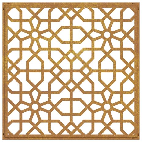 Wanddecoratie tuin Moors ontwerp 55x55 cm cortenstaal 5