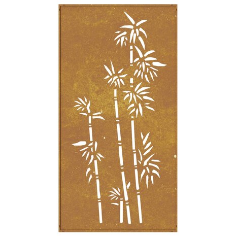 Wanddecoratie tuin bamboe-ontwerp 105x55 cm cortenstaal 5