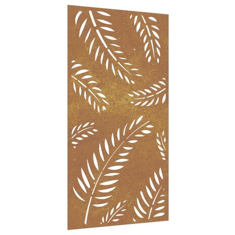 Wanddecoratie tuin bladontwerp 105x55 cm cortenstaal 2