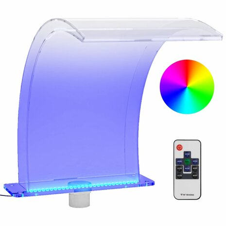 Zwembadfontein met RGB LED&apos;s 50 cm acryl 2