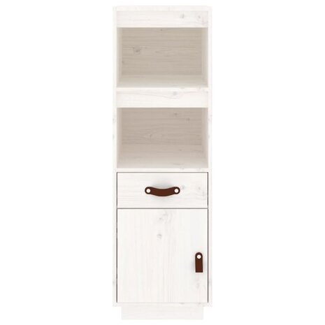 Hoge kast 34x40x108,5 cm massief grenenhout wit 5